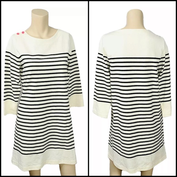 Anthro Allihop Striped Nautical Sailor Pullover Dress Tunic Top - Picture 6 of 9